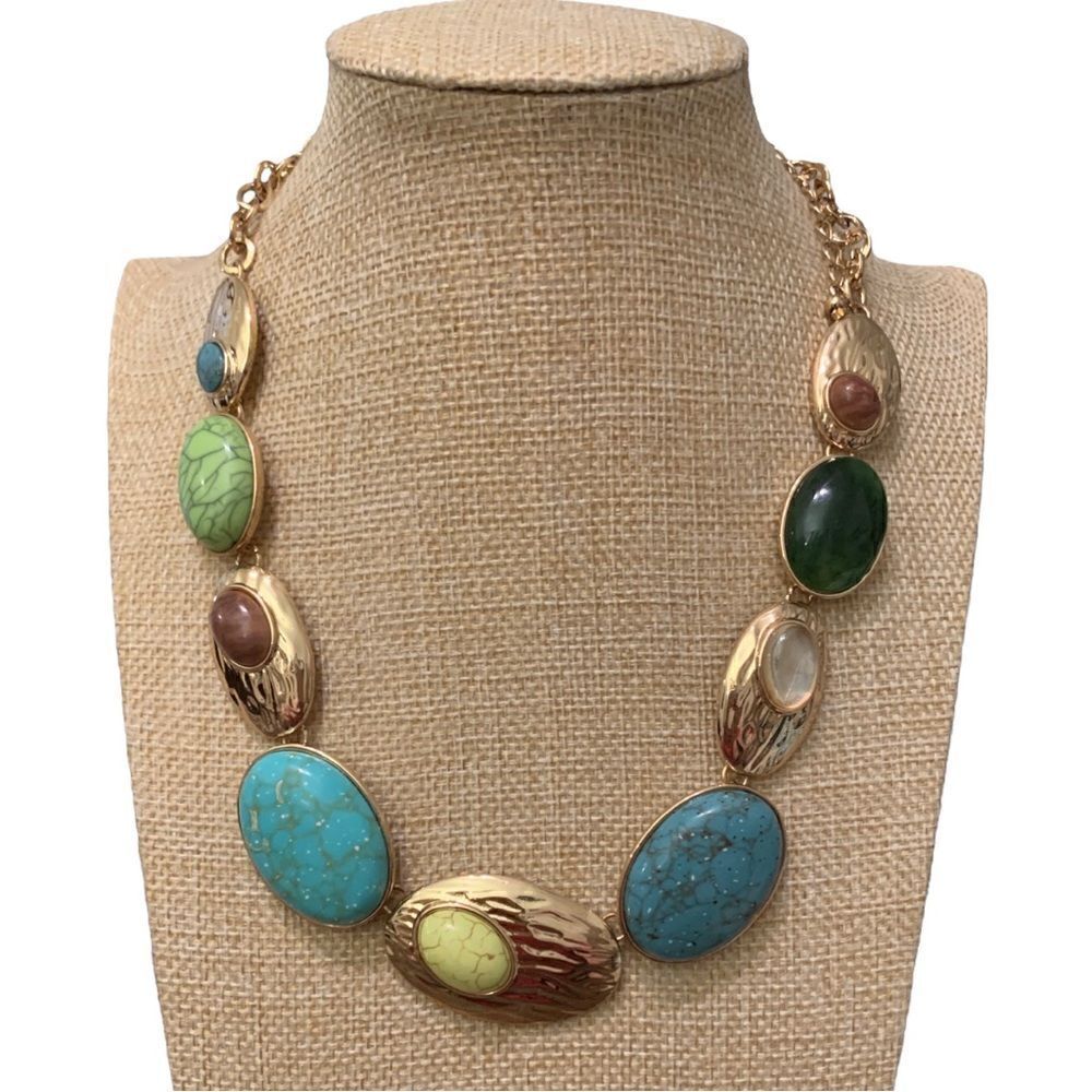 Chico’s multi stone necklace. NWOT